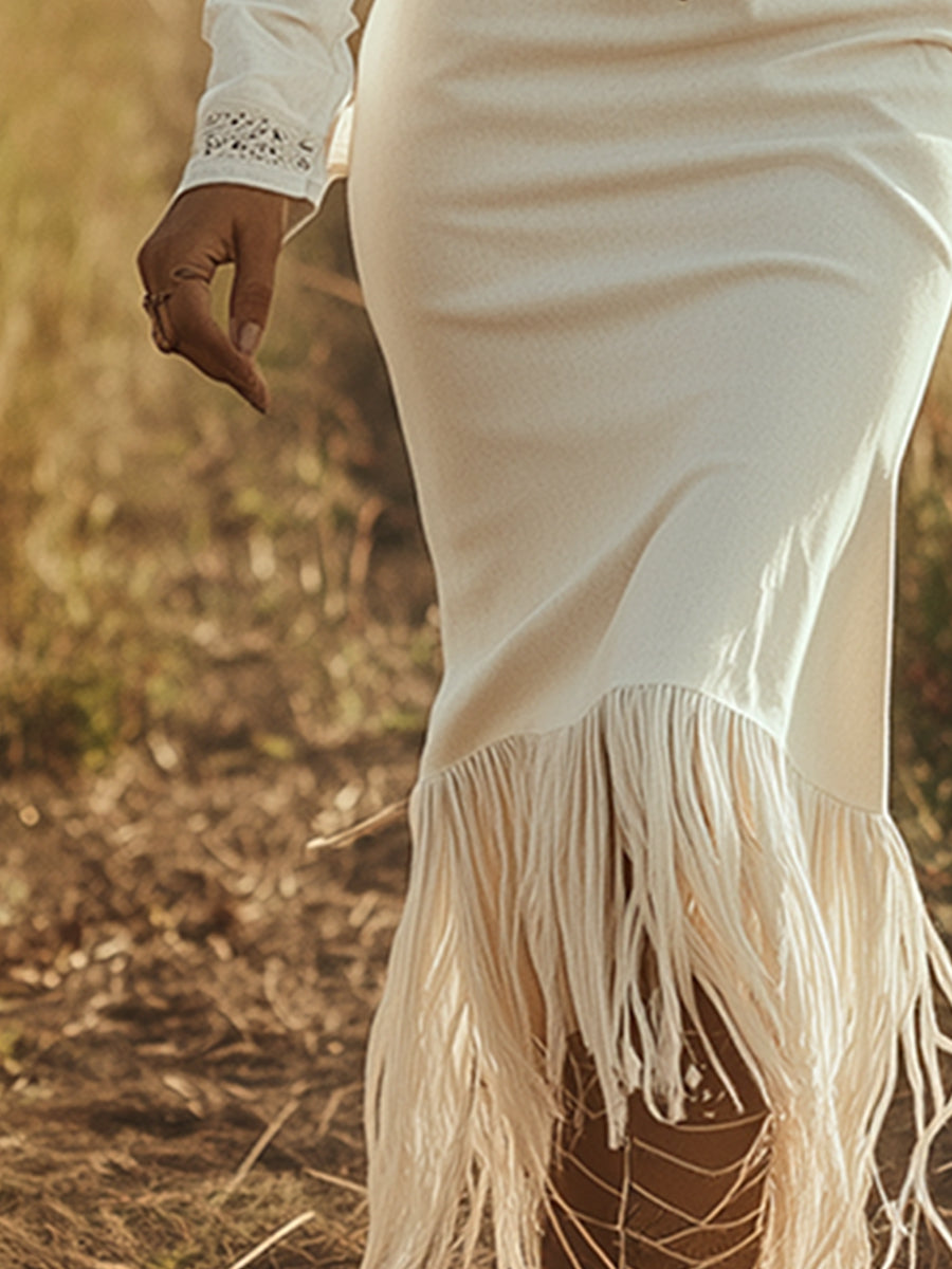 Diana | Western-Inspired Tassel Maxi Dress